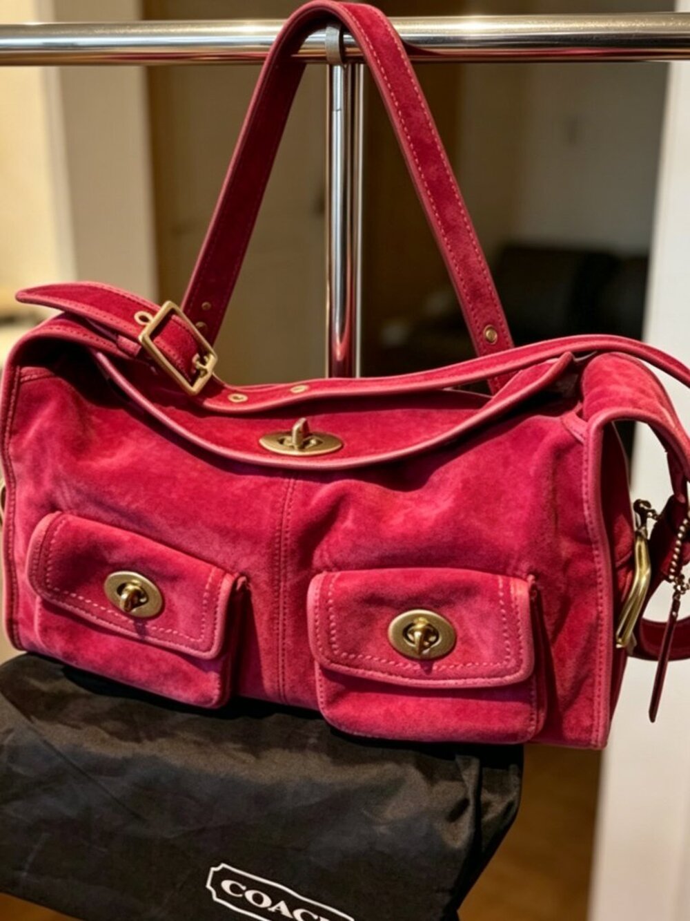 Coach limited edition haversack street bleeker in pink